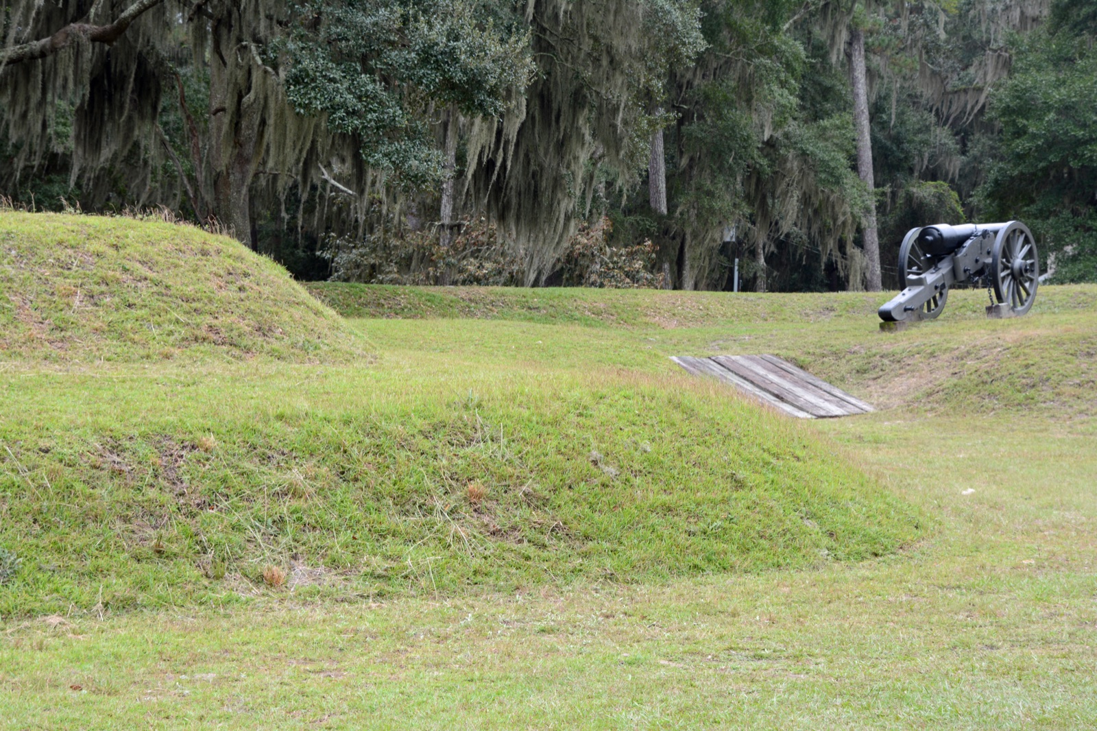 Fort mcallister historic earthworks in bryan county, ga