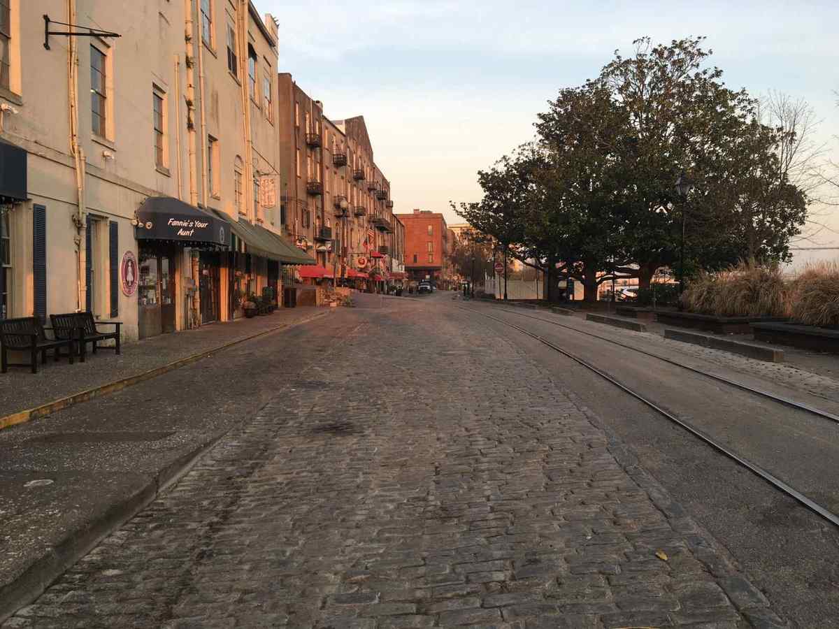 Historic river street in savannah, chatham county, ga